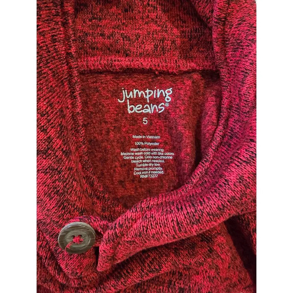 Jumping Beans girls red long sleeves high neck sweater top - size 5 - Picture 6 of 7